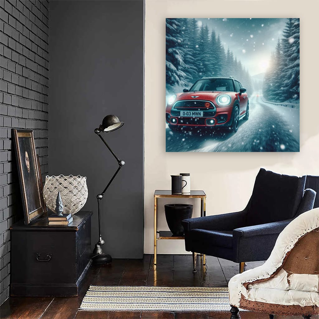 Mini Countryman Snowfall Wall Art