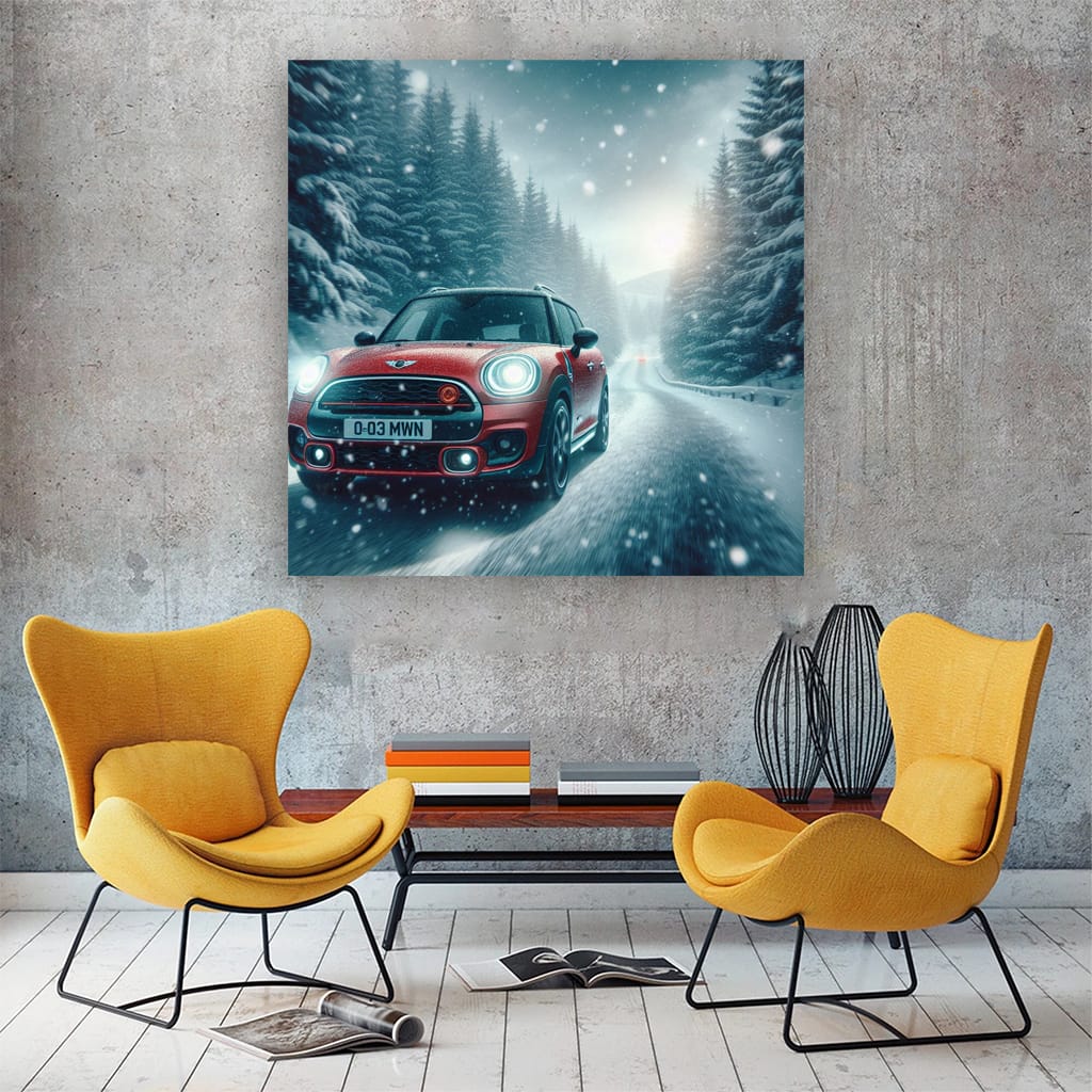 Mini Countryman Snowfall Wall Art