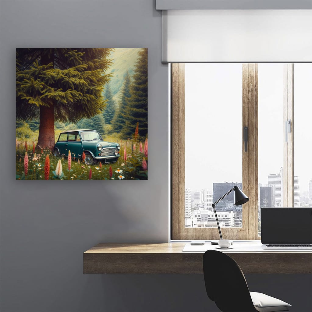 Vintage Forest Mini Car - Classic Retro Charm