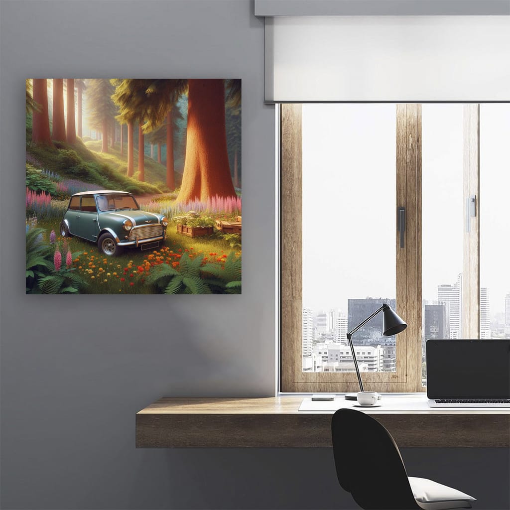 Vintage Mini Forest Car - Retro Style Adventure Awaits