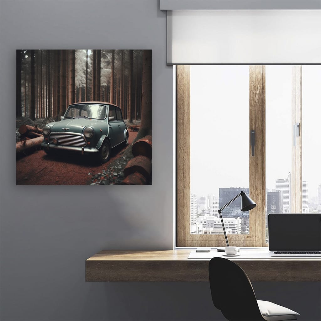 Retro Forest Mini Classic Car - Vintage Charm