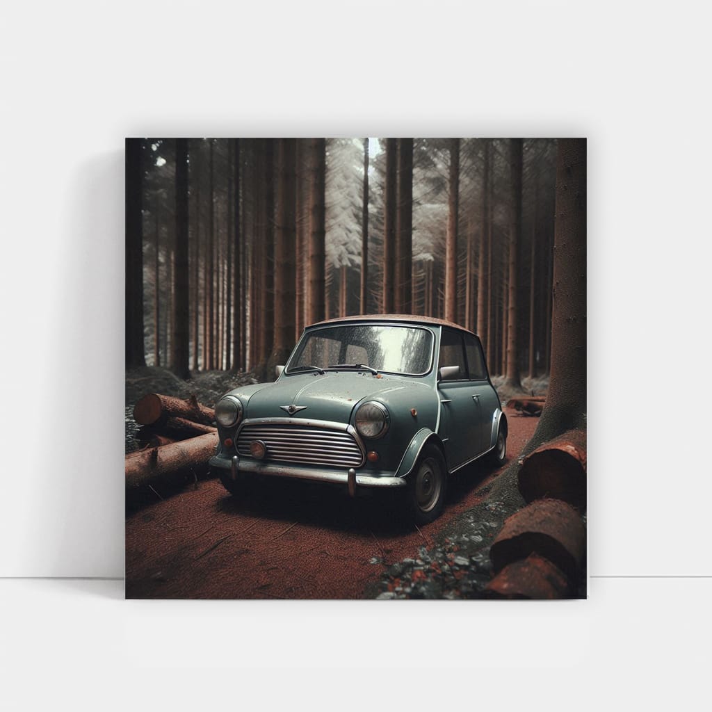 Retro Forest Mini Classic Car - Vintage Charm
