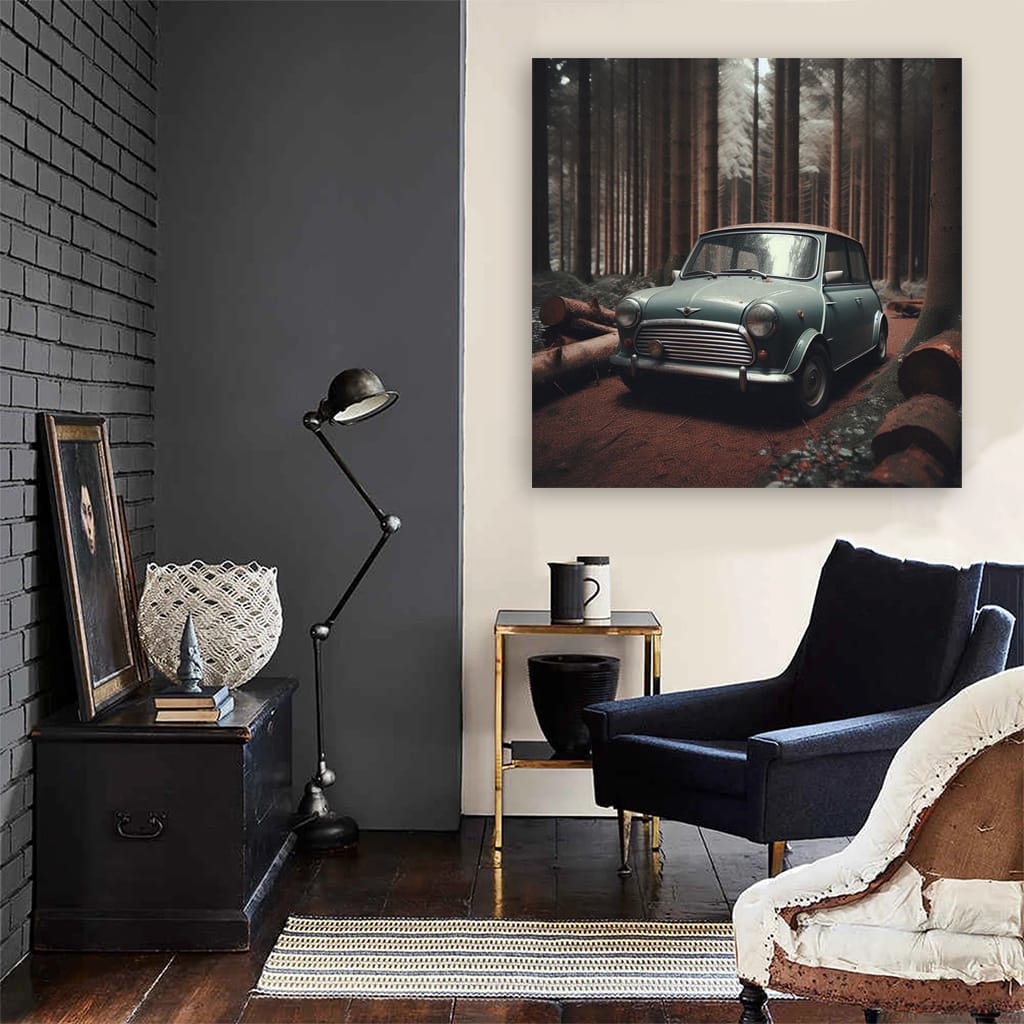 Retro Forest Mini Classic Car - Vintage Charm