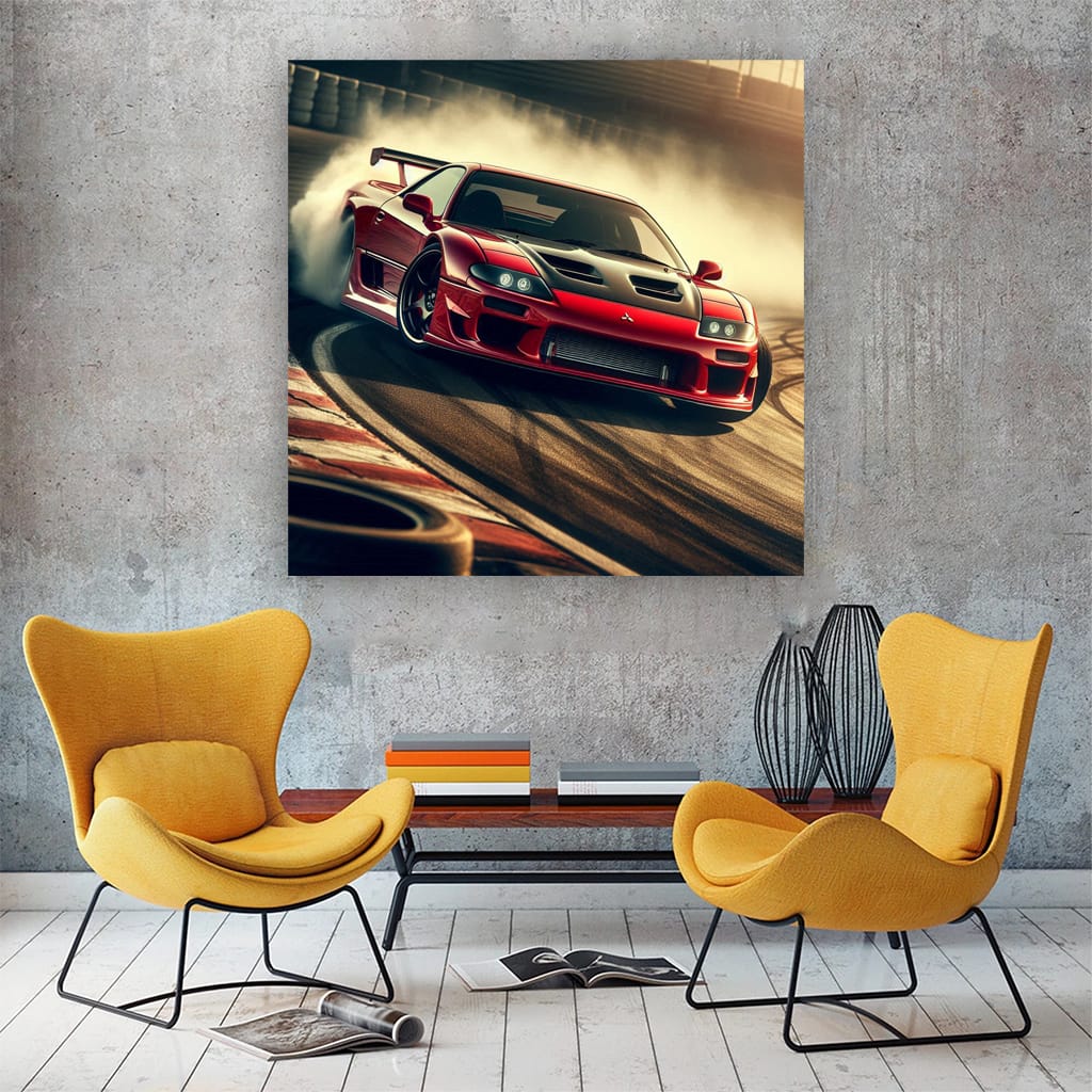 Mitsubishi 3000gt (gto) Drift Wall Art