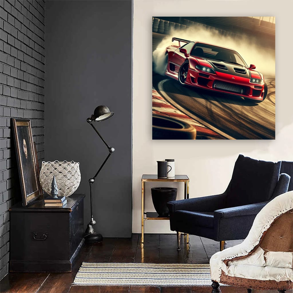 Mitsubishi 3000gt (gto) Drift Wall Art