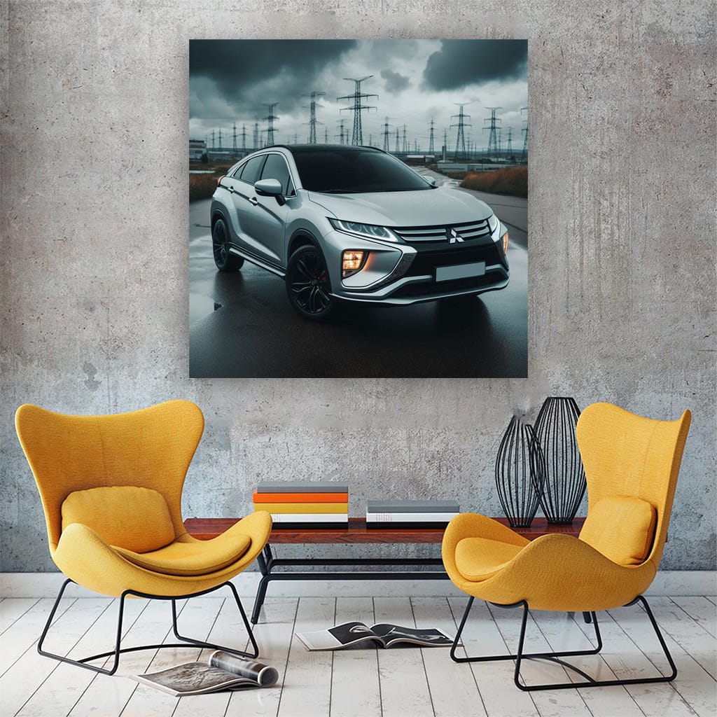 Mitsubishi Eclipse Cross Cloudy Weather Wall Art