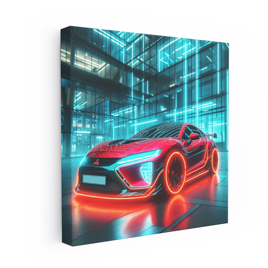 Mitsubishi Eclipse Neon Wall Art