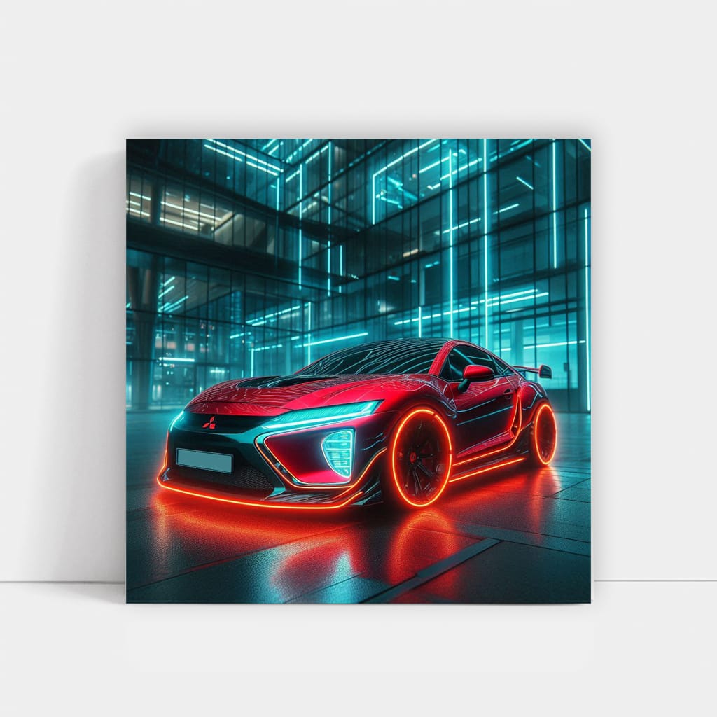 Mitsubishi Eclipse Neon Wall Art