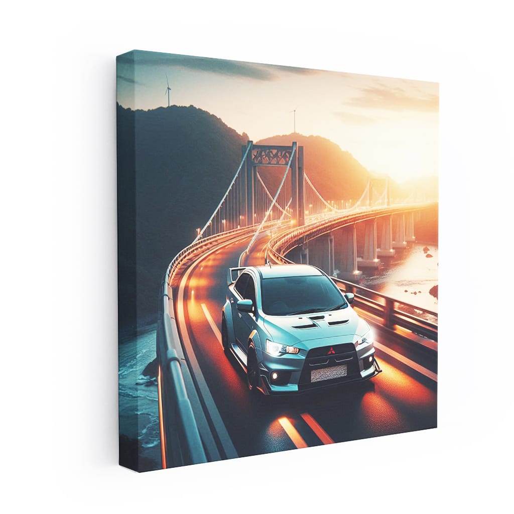 Mitsubishi Lancer Evolution (evo) Bridge Wall Art