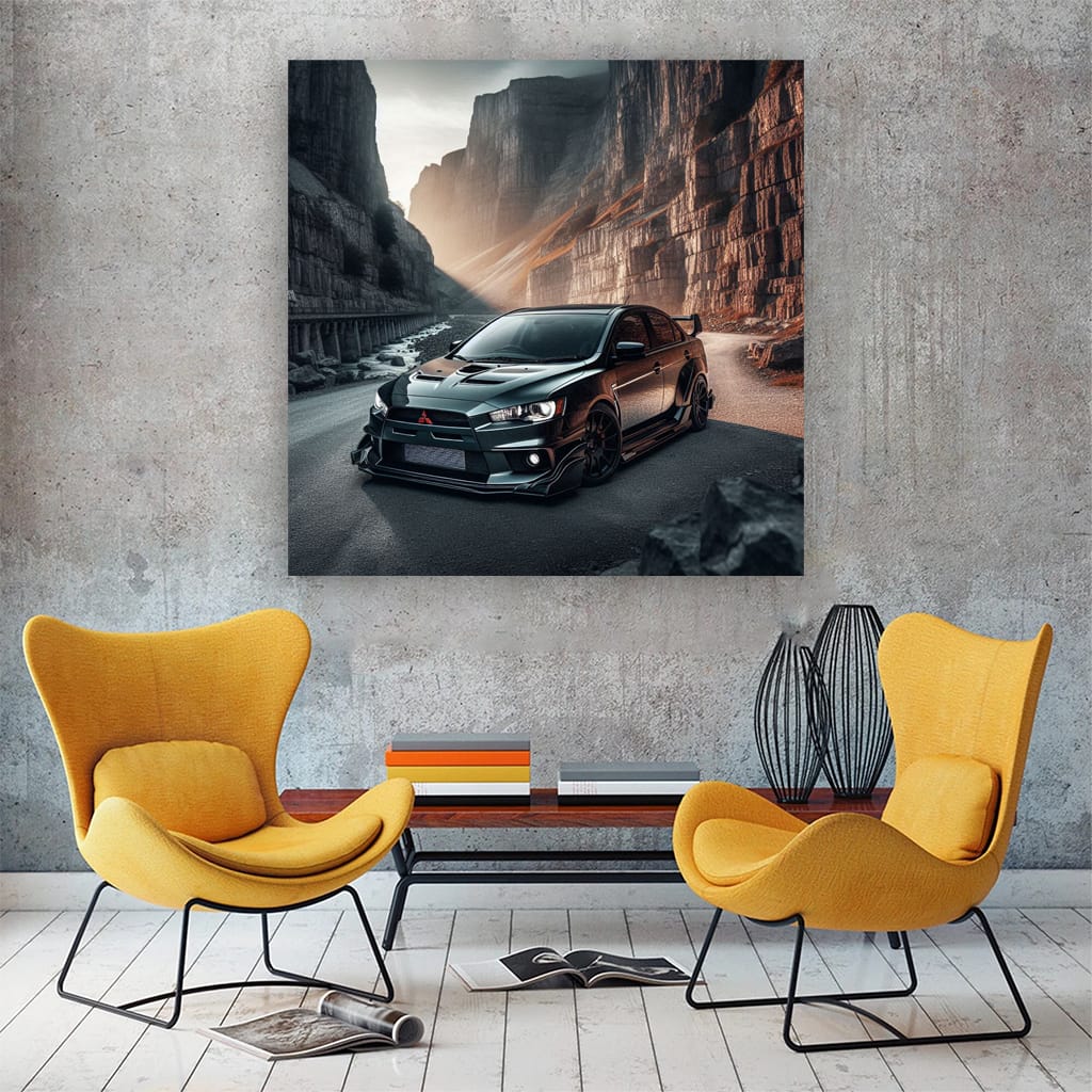 Mitsubishi Lancer Evolution (evo) Cany Wall Art