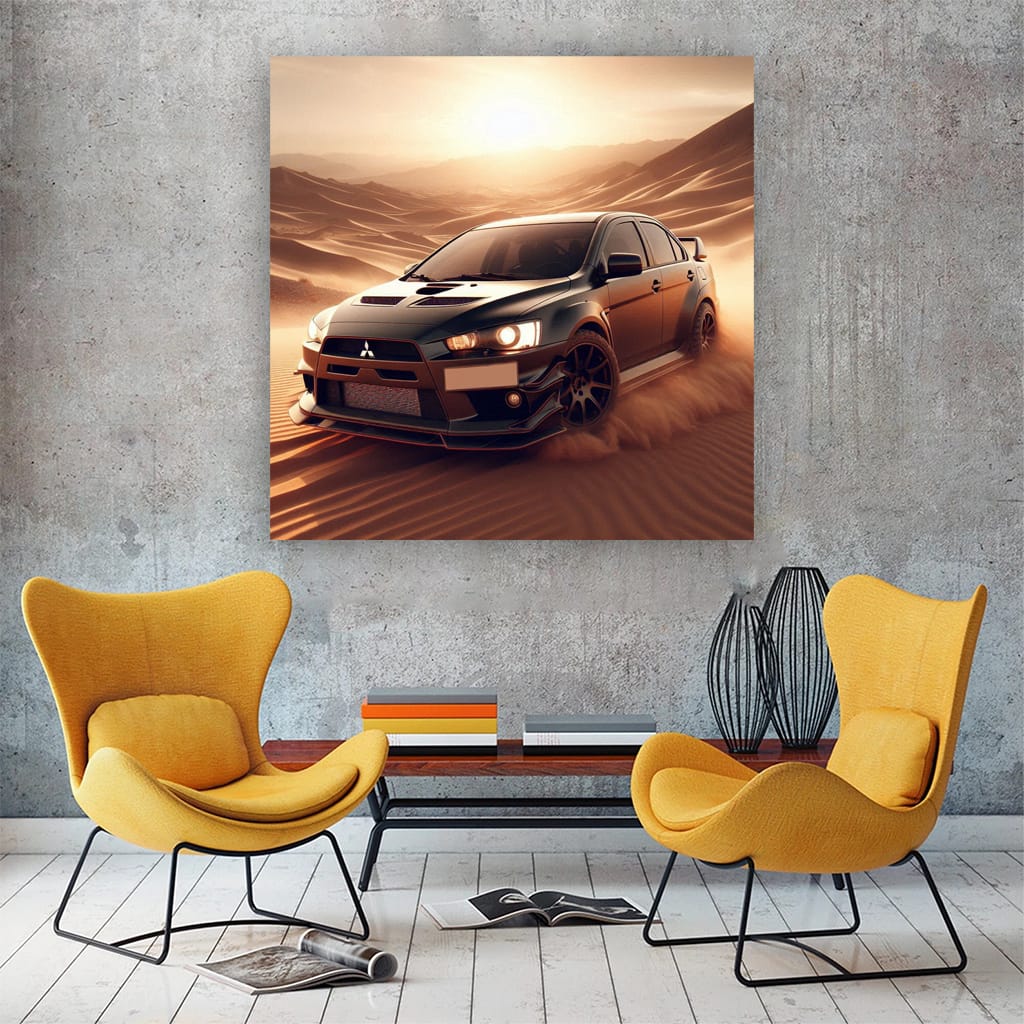 Mitsubishi Lancer Evolution (evo) Dese Wall Art