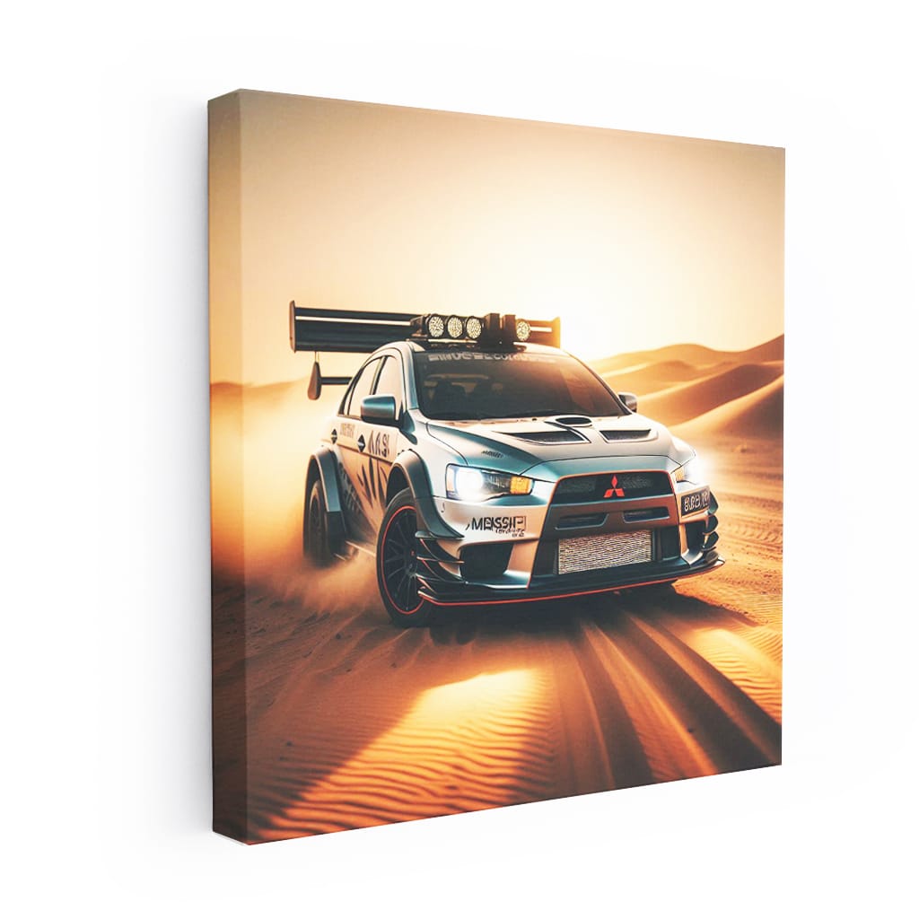 Mitsubishi Lancer Evolution (evo) Desert Wall Art