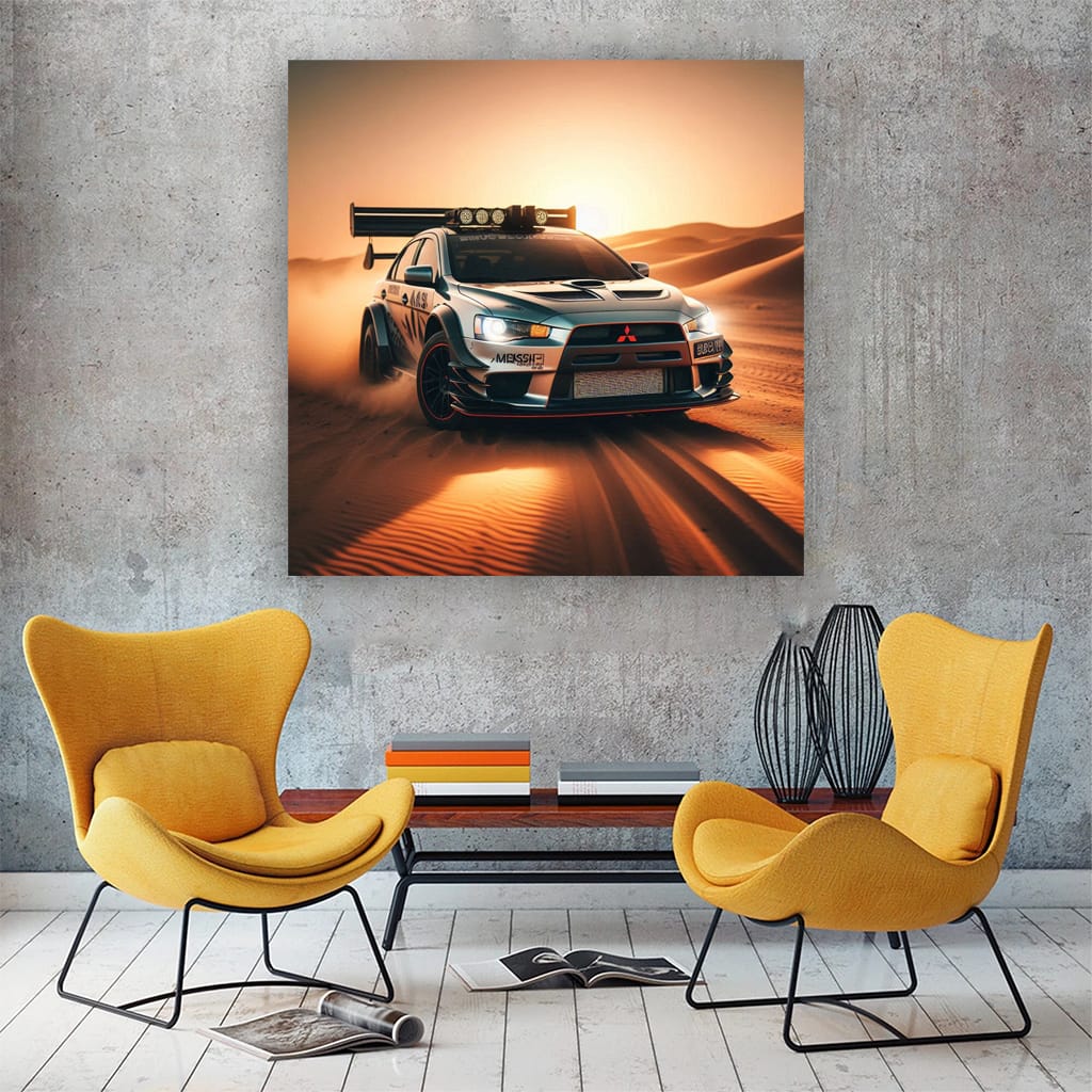 Mitsubishi Lancer Evolution in Desert - Rally Legend
