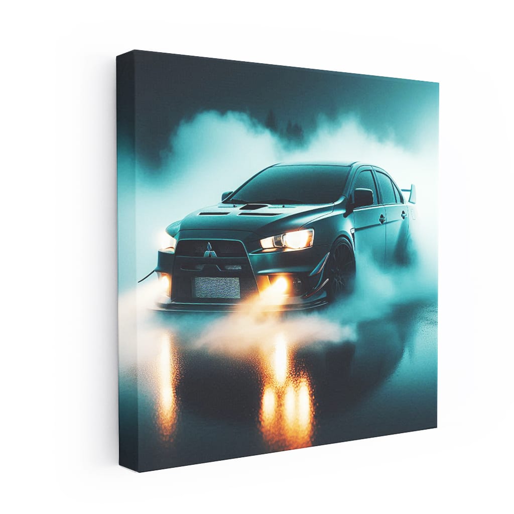 Mitsubishi Lancer Evolution (evo) Fog Wall Art