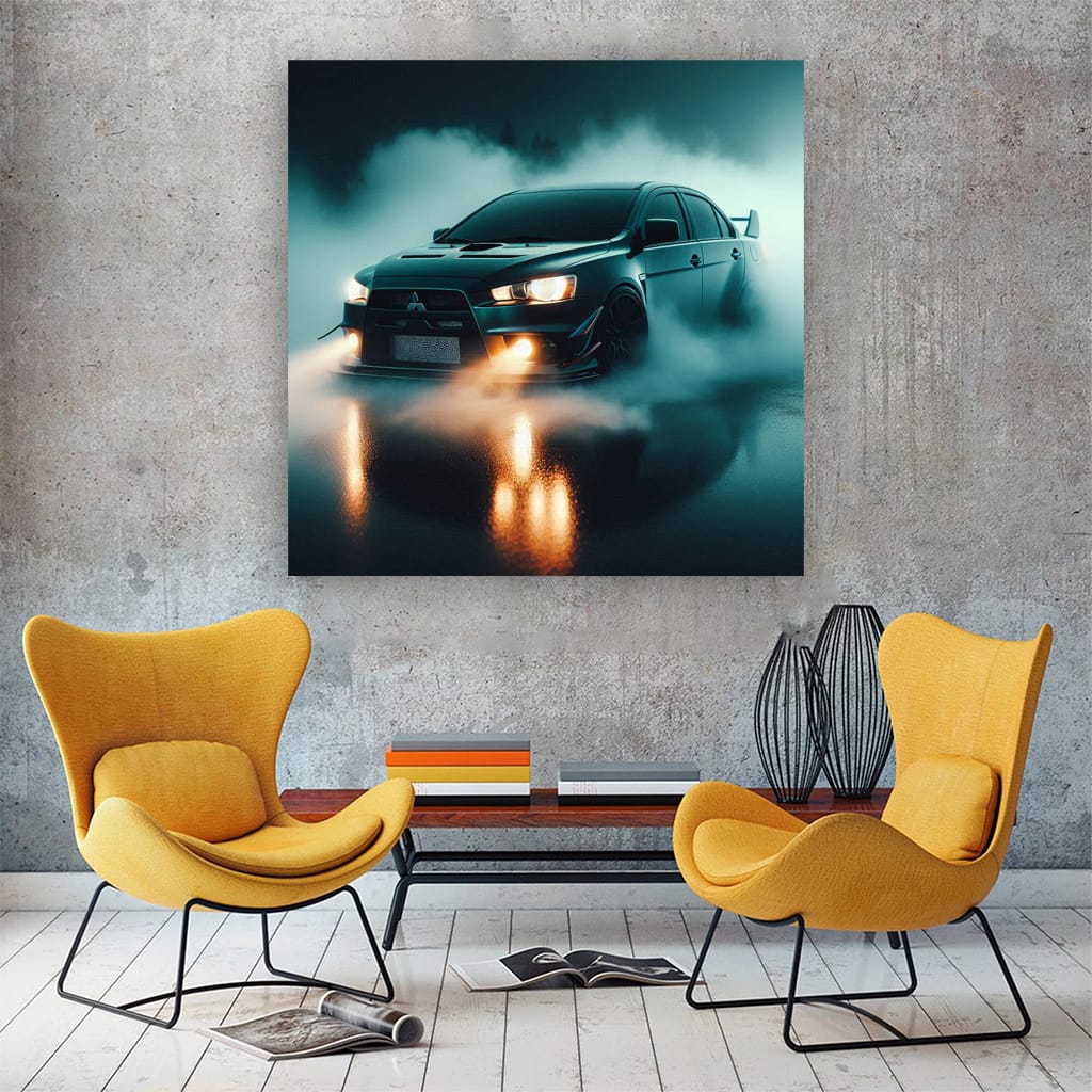 Mitsubishi Lancer Evolution (Evo) in Fog - Power in Style