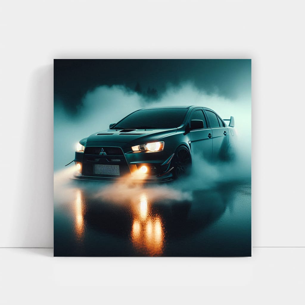 Mitsubishi Lancer Evolution (Evo) in Fog - Power in Style