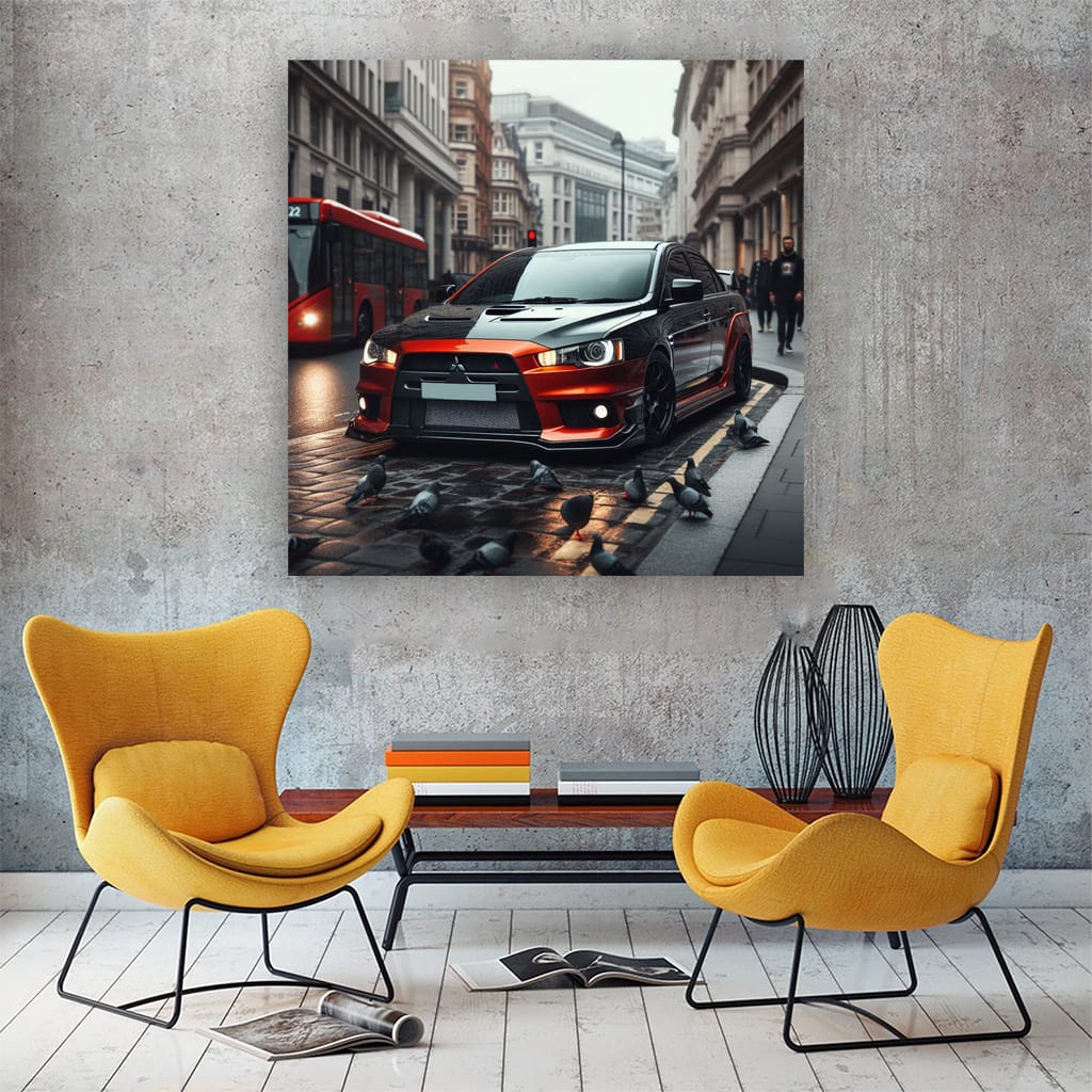 Mitsubishi Lancer Evolution (evo) Lond Wall Art