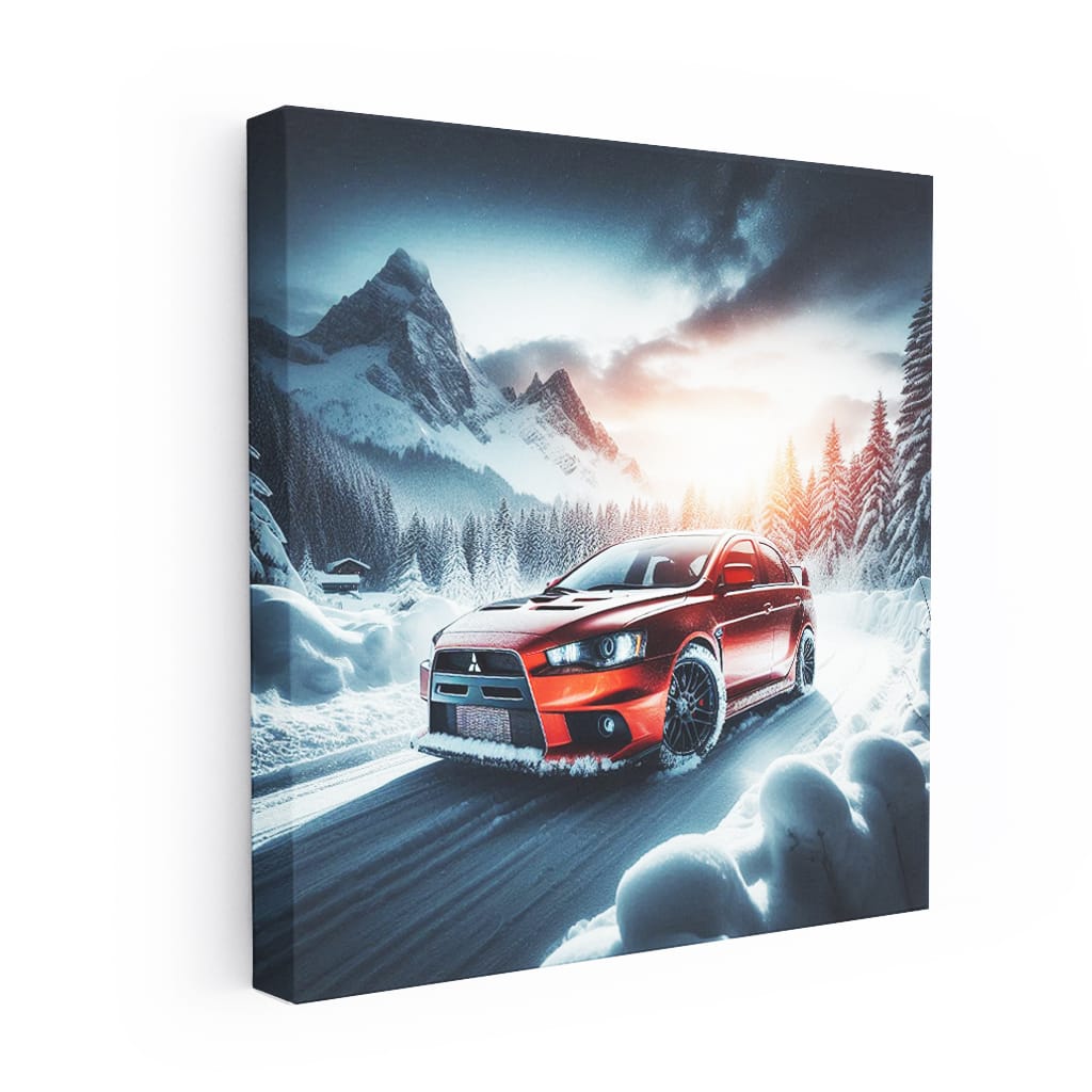 Mitsubishi Lancer Evolution (evo) Winter Wall Art