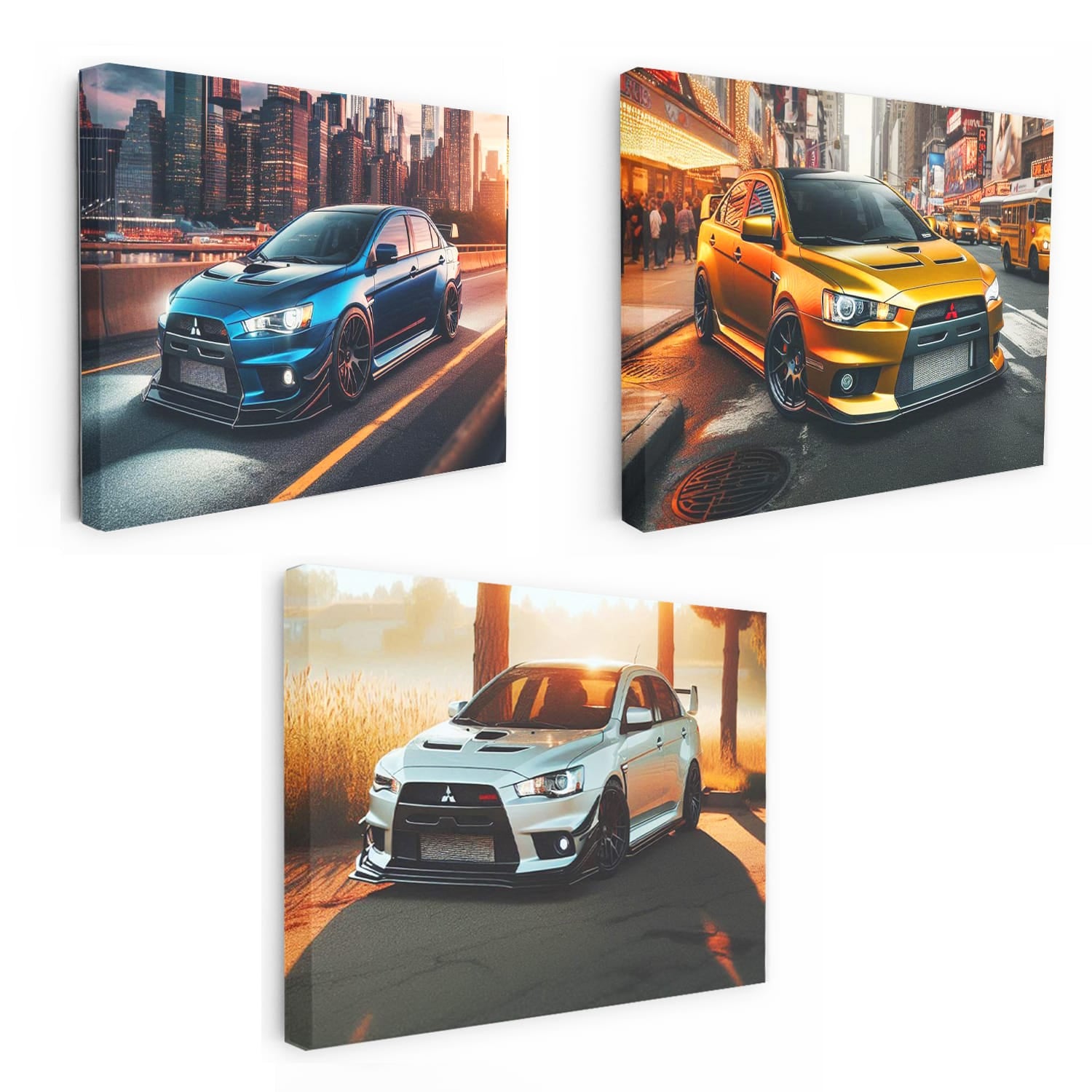 Mitsubishi Lancer Evolution (evo) Set of 3