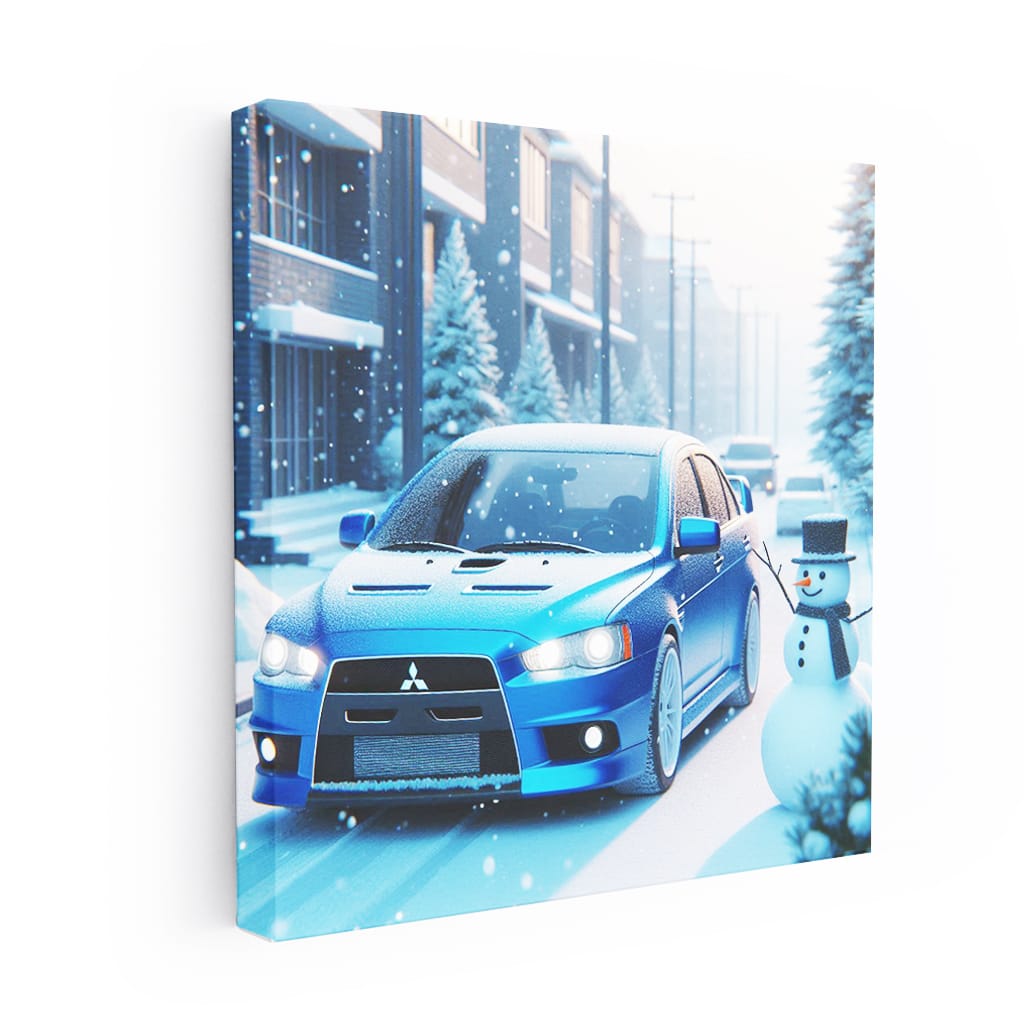 Mitsubishi Lancer Winter Wall Art