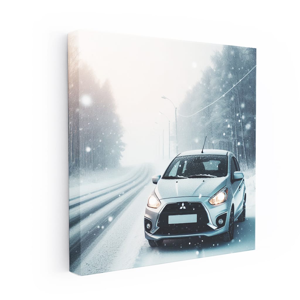 Mitsubishi Mirage Snowfall Wall Art