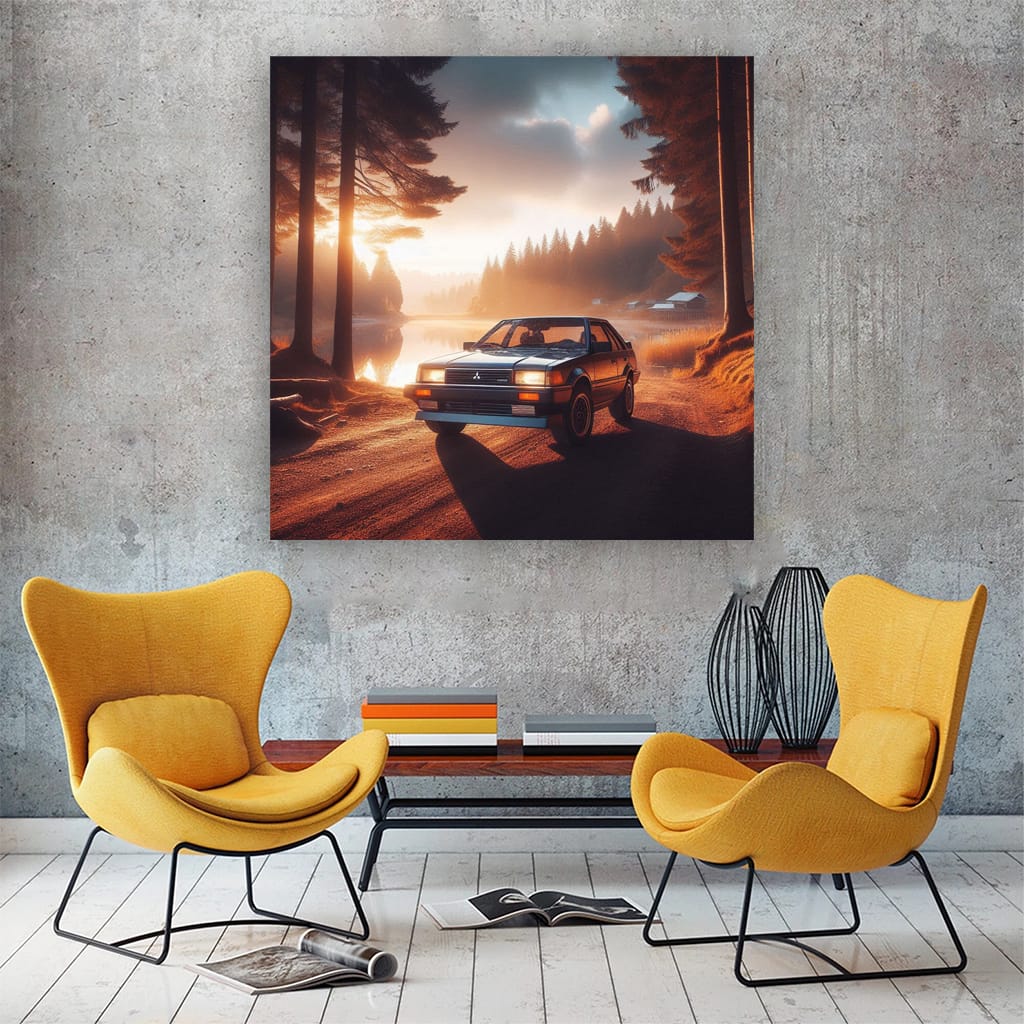 Mitsubishi Old Car Natu Wall Art