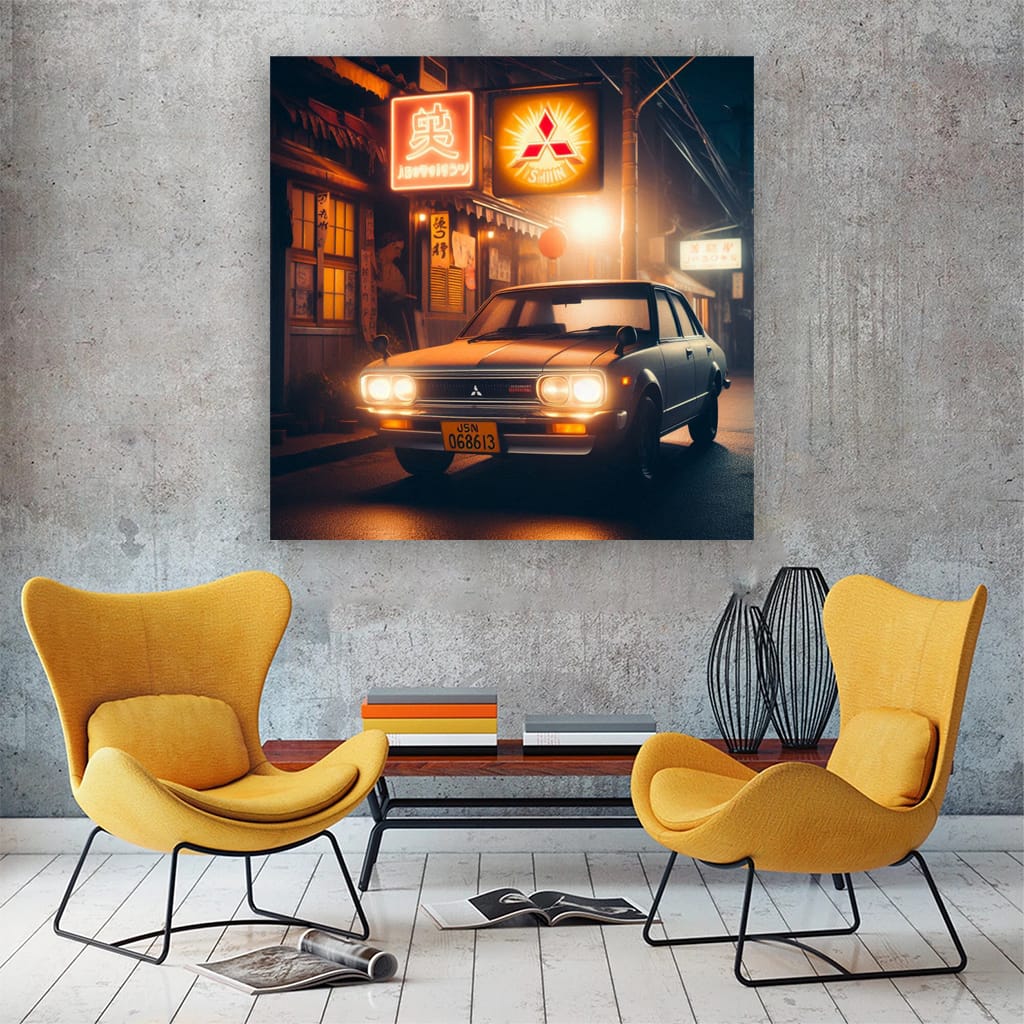 Vintage Mitsubishi Night - Classic Retro Vibes