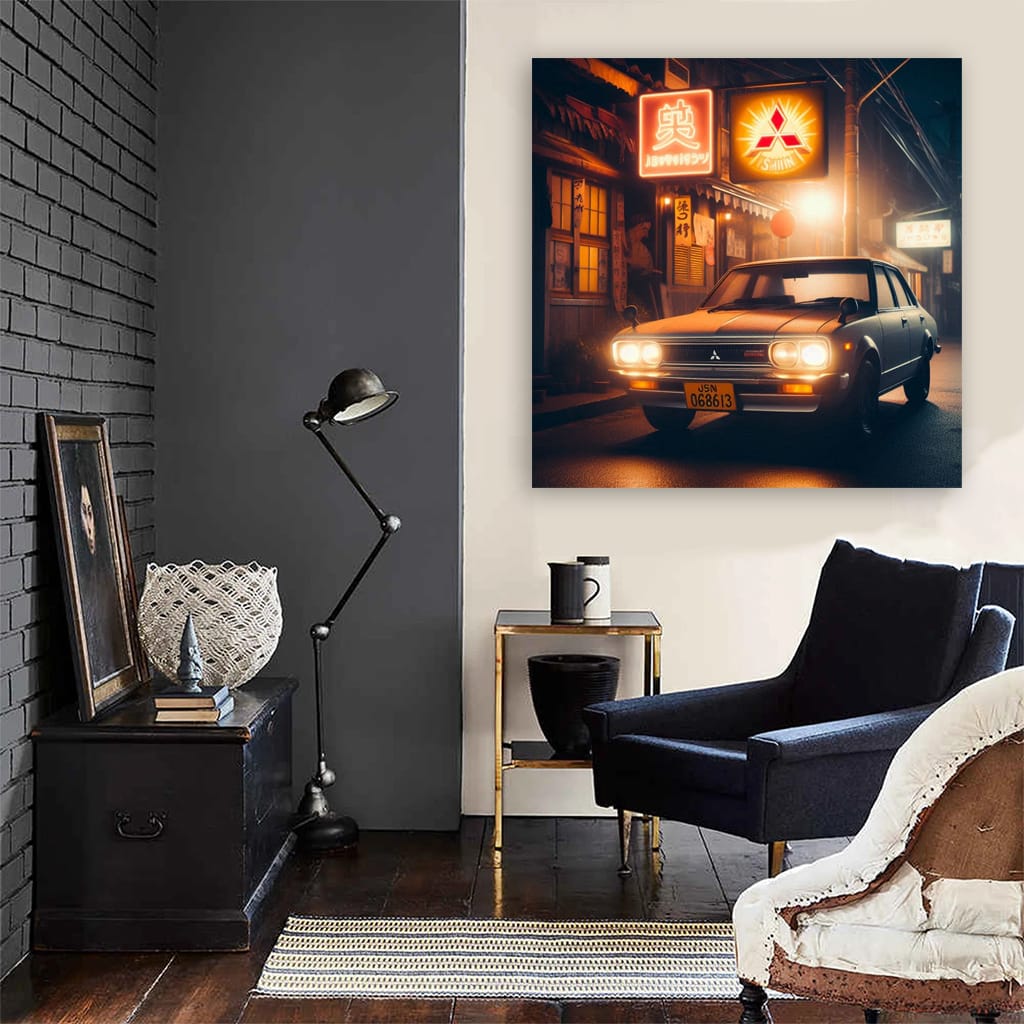 Vintage Mitsubishi Night - Classic Retro Vibes