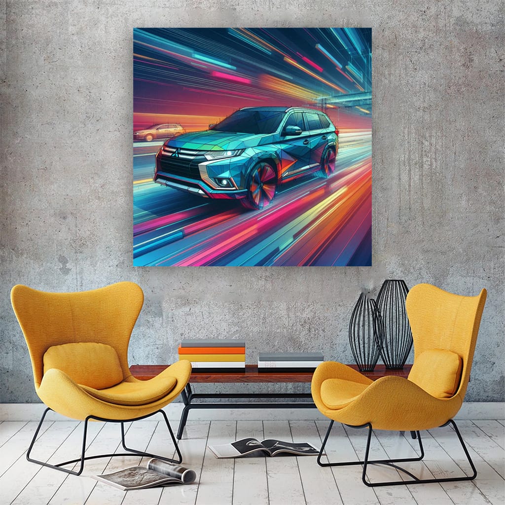 Mitsubishi Outlander Absctract Wall Art