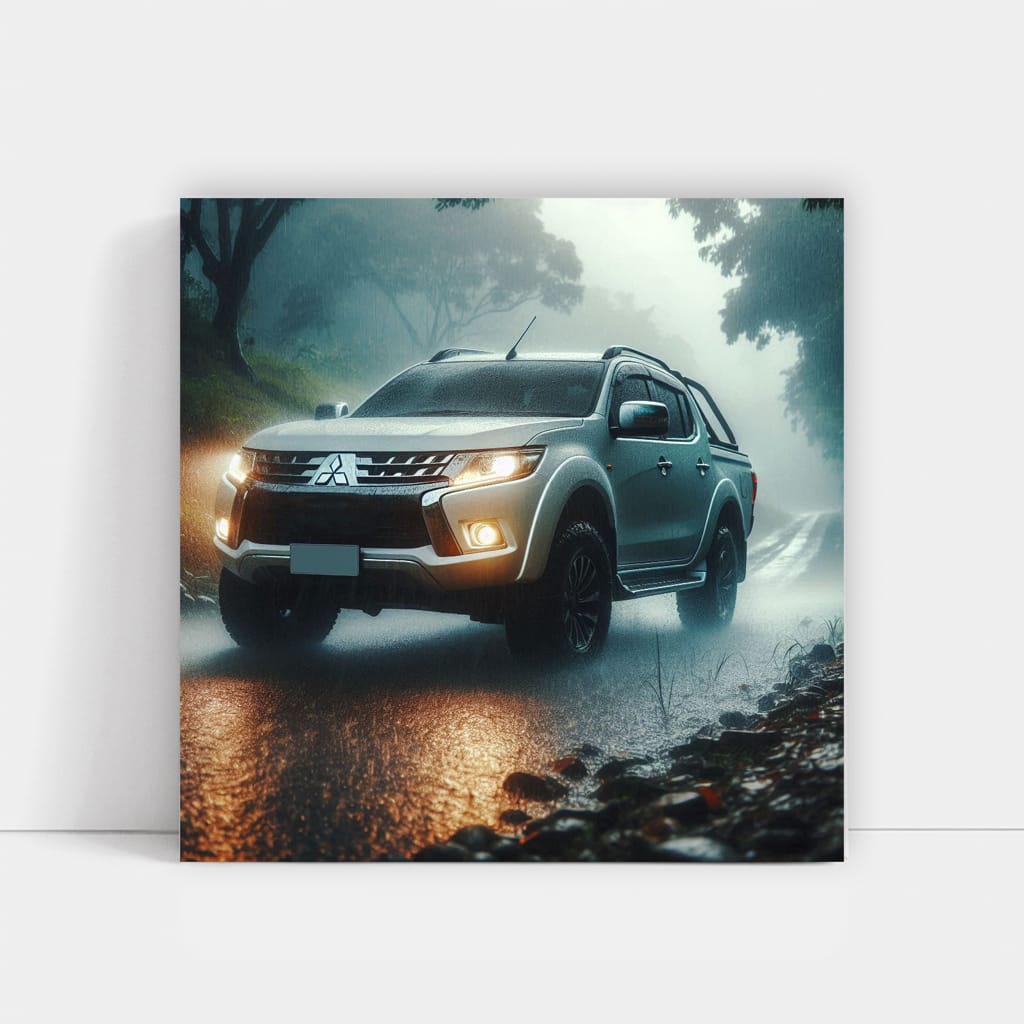 Mitsubishi Triton L200 in Rainy Weather - Rugged and Reliable