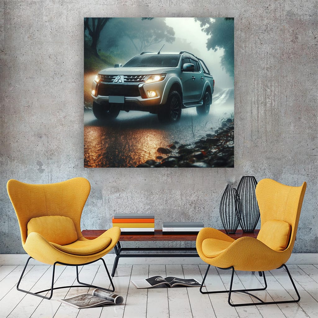 Mitsubishi Triton L200 in Rainy Weather - Rugged and Reliable