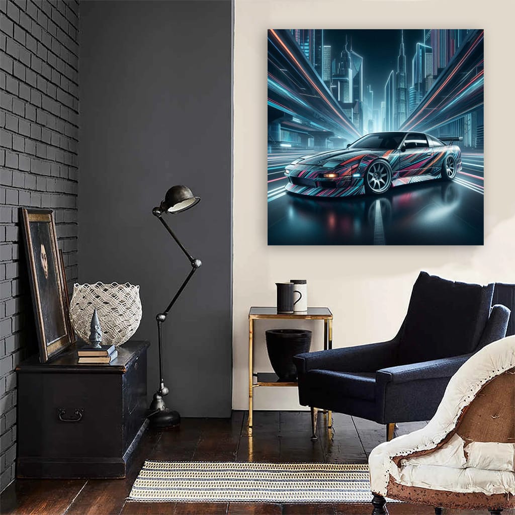 Nissan 240sx Absctra Wall Art