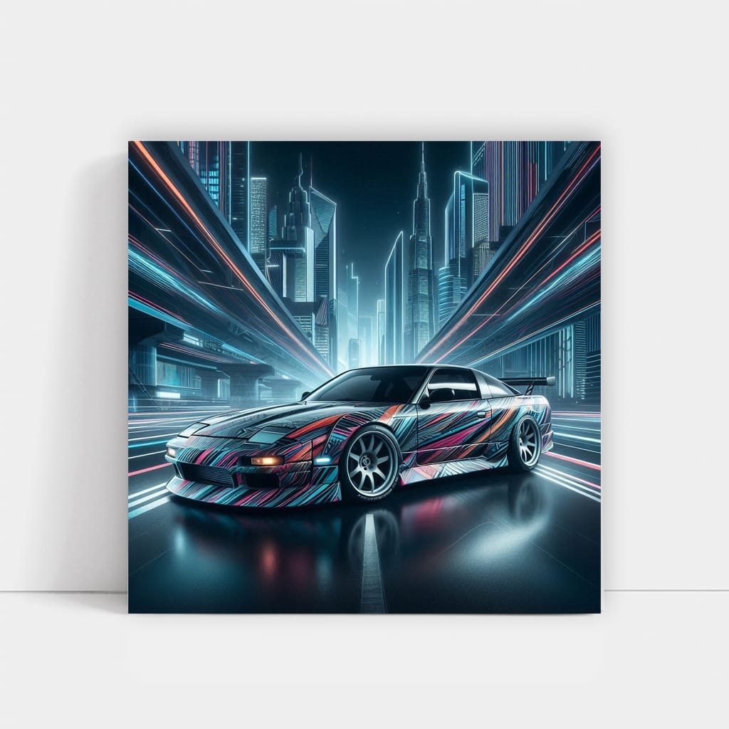 Nissan 240sx Absctra Wall Art