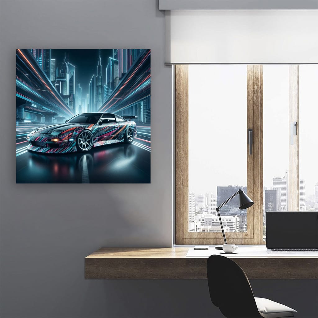 Nissan 240sx Absctra Wall Art