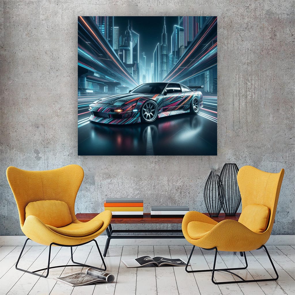 Nissan 240SX Custom Abstract Art - Unleash Drift King