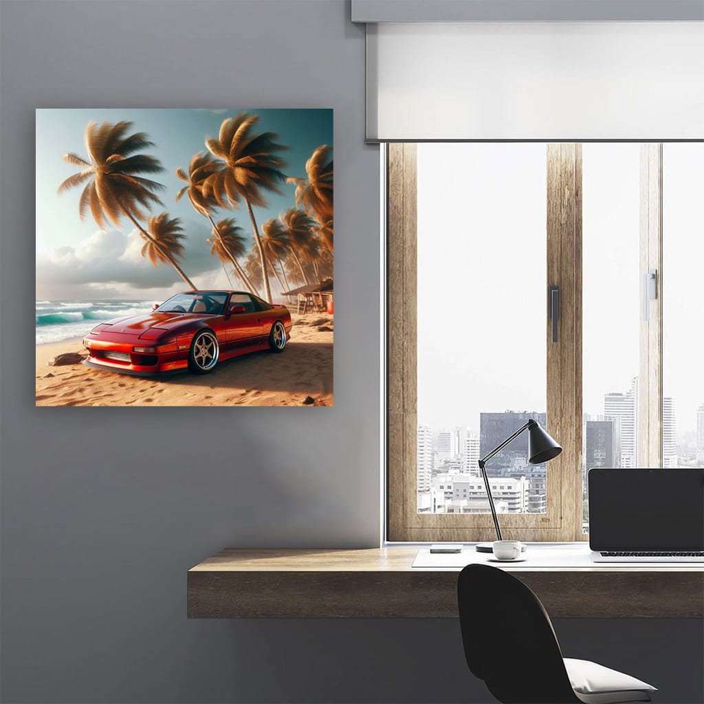 Nissan 240SX Beach Adventure - Classic Performance Icon