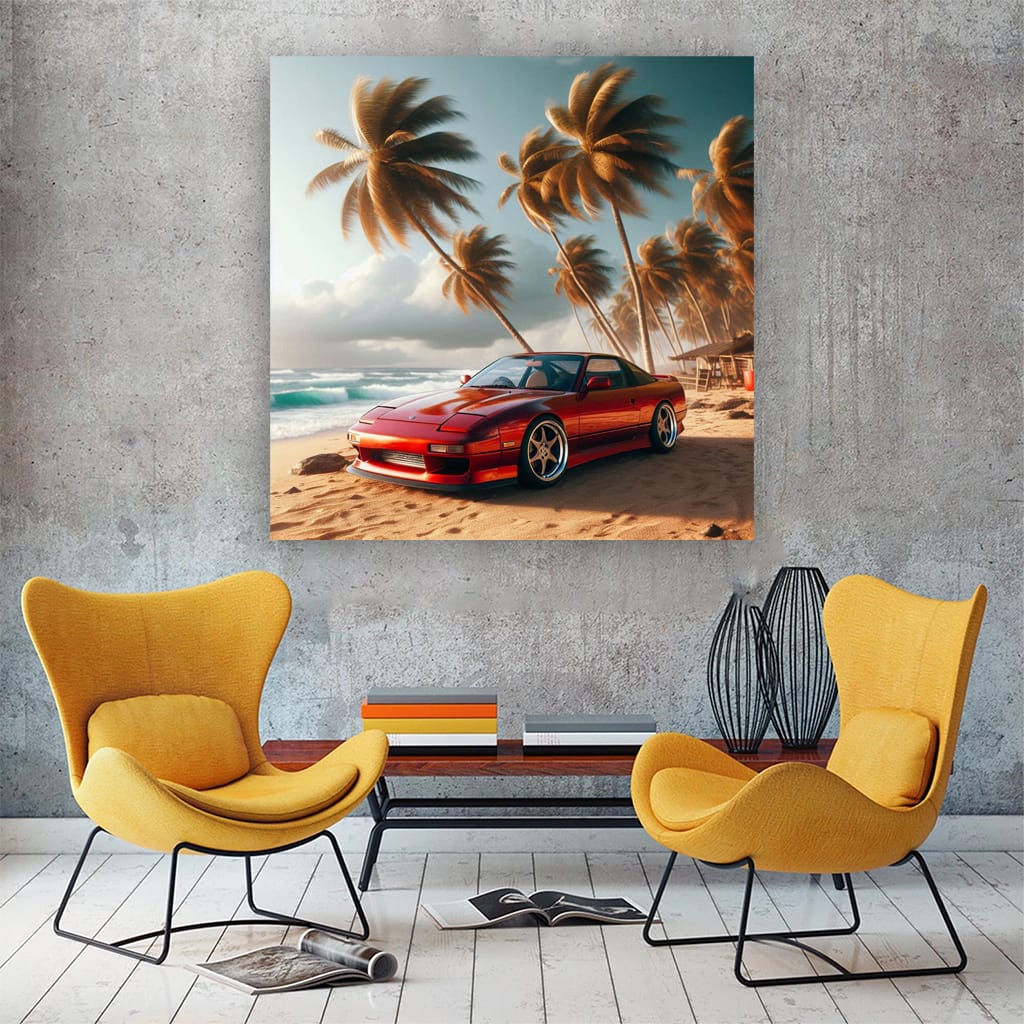 Nissan 240sx On Bea Wall Art