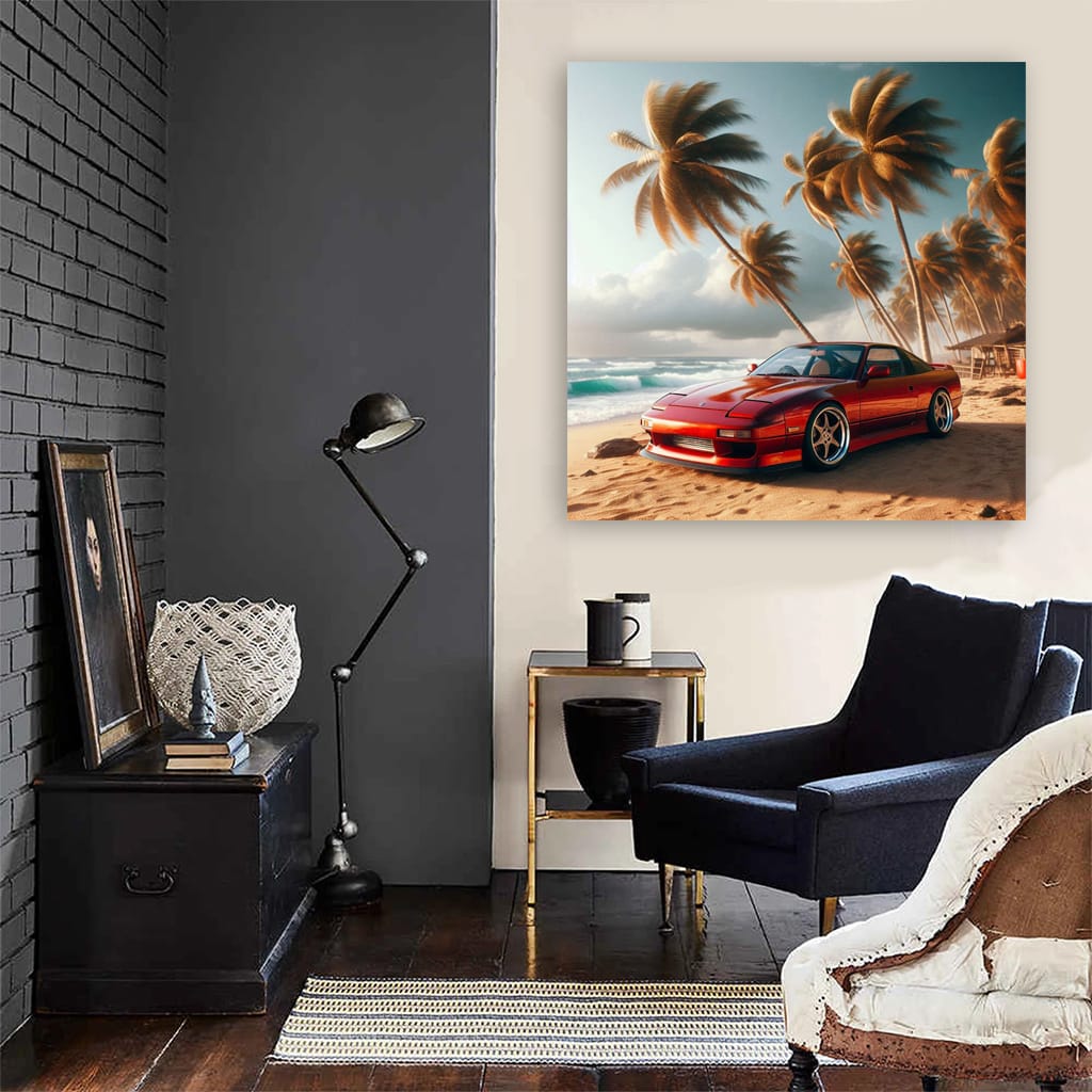 Nissan 240SX Beach Adventure - Classic Performance Icon