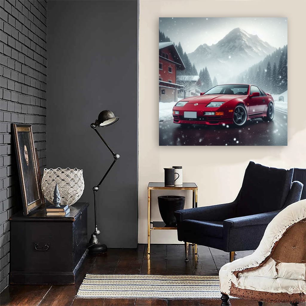 Nissan 300ZX in Snowfall - Classic Elegance in Motion