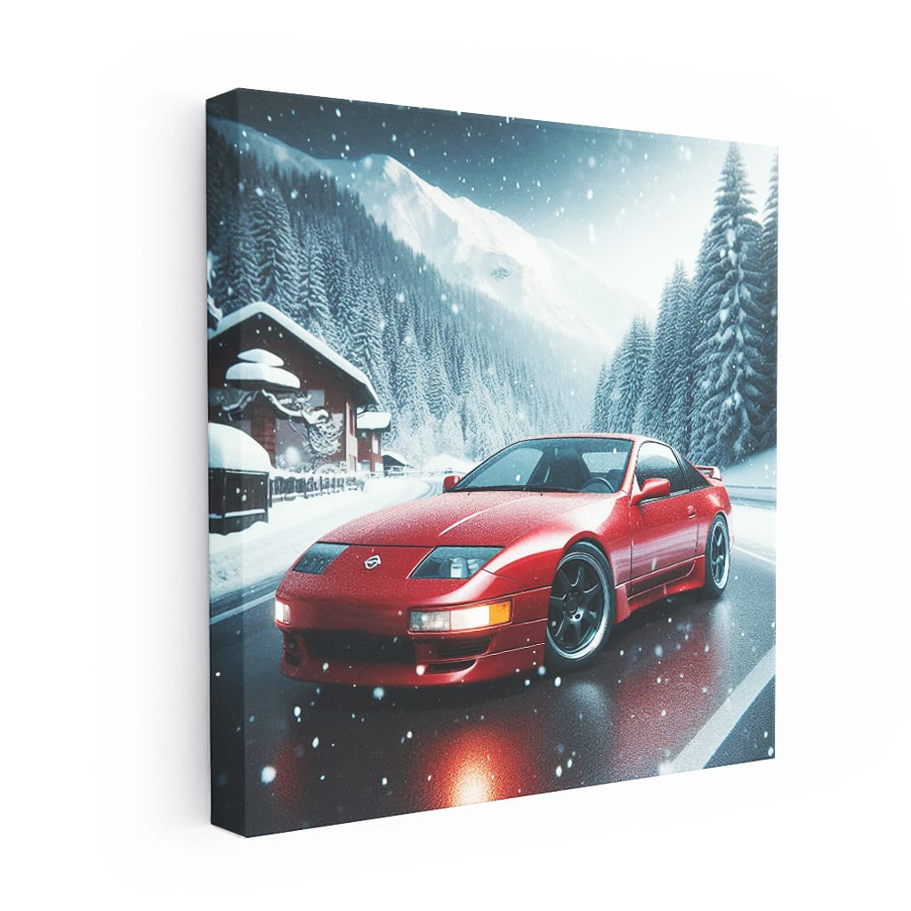 Nissan 300zx Snowfall Wall Art