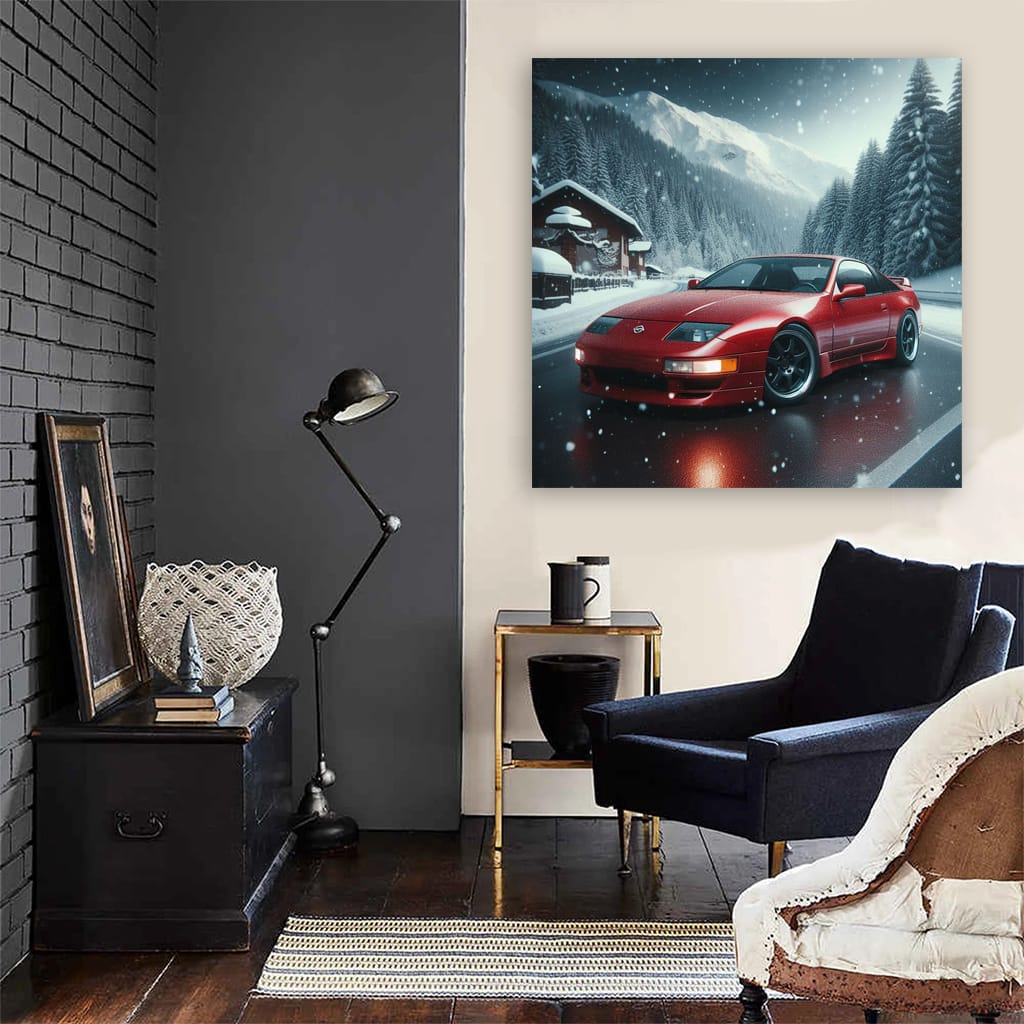 Nissan 300ZX in Snowfall - Iconic Performance Legend