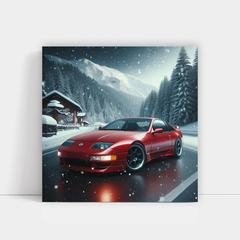 Nissan 300zx Snowfall Wall Art