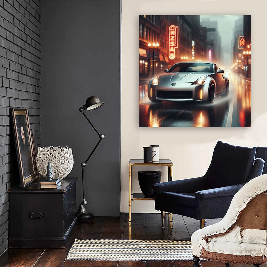 Nissan 350Z in Stormy Weather - Thrill Seeker's Dream