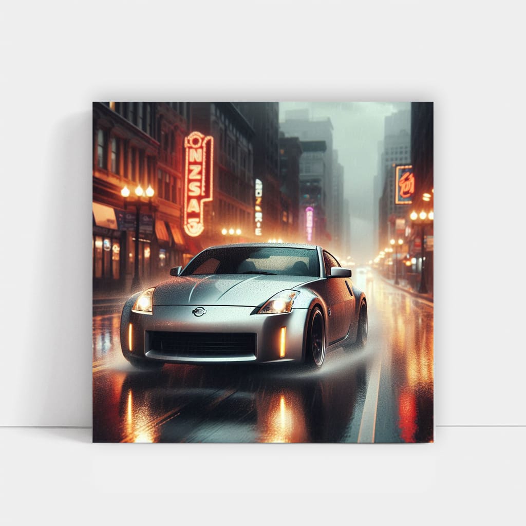 Nissan 350Z in Stormy Weather - Thrill Seeker's Dream