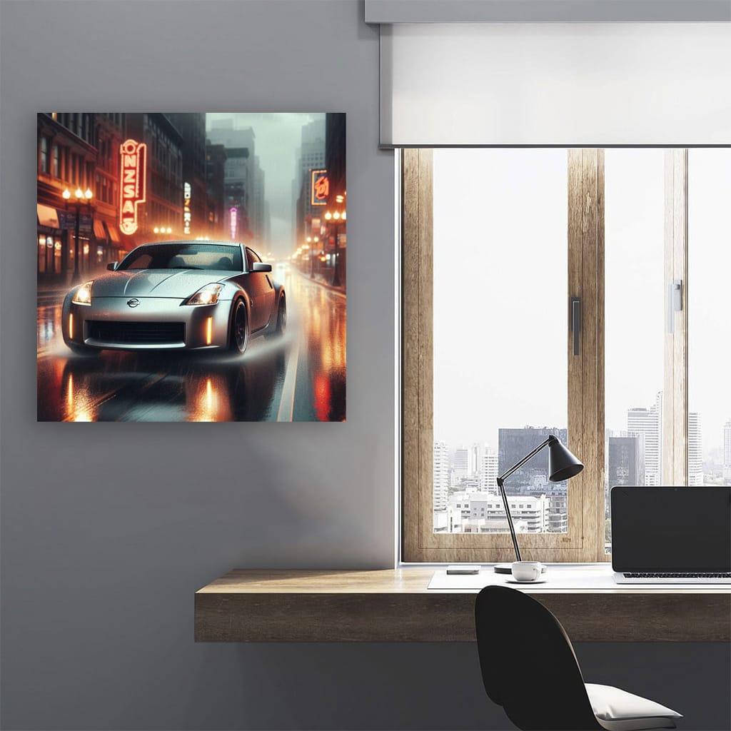 Nissan 350Z in Stormy Weather - Thrill Seeker's Dream
