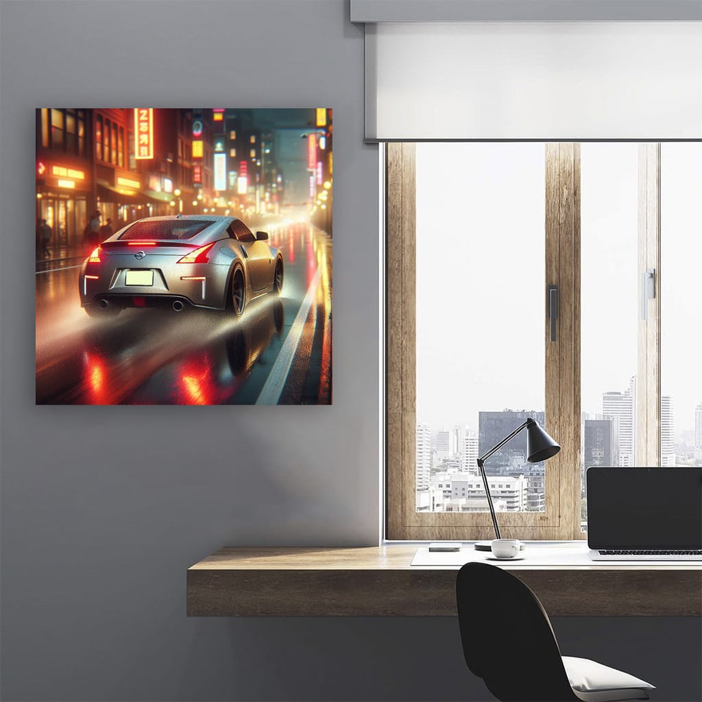 Nissan 350z Rainy Weather Wall Art