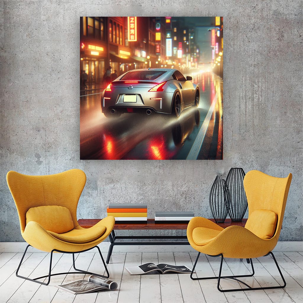 Nissan 350z Rainy Weather Wall Art