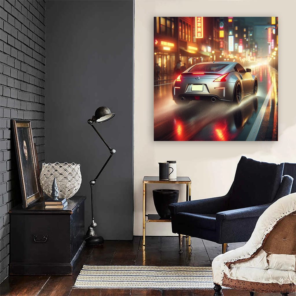 Nissan 350z Rainy Weather Wall Art