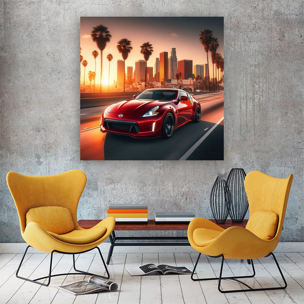 Nissan 370z Los Angel Wall Art