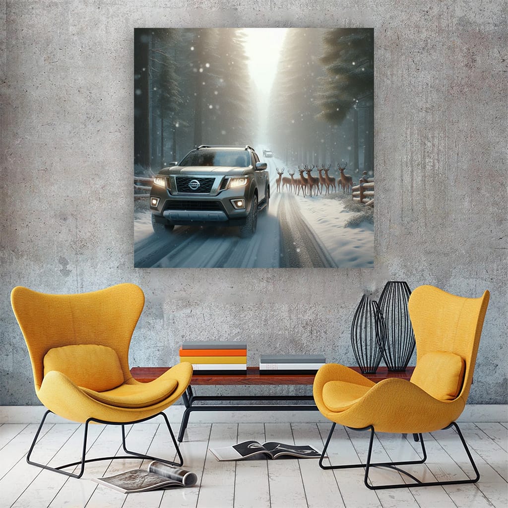 Nissan Frontier Winter Wall Art